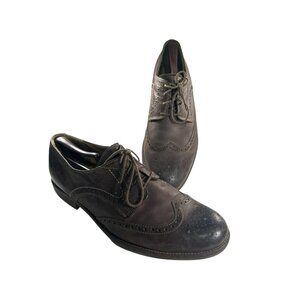 Bostonian Size 11.5 M Mens Brown Leather Brouge Dress Wingtip Shoes